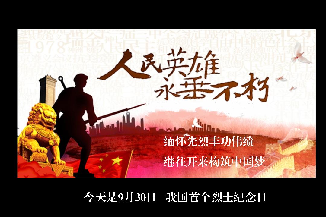 "缅怀先烈,敬献追思.